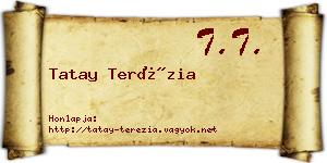 Tatay Terézia névjegykártya